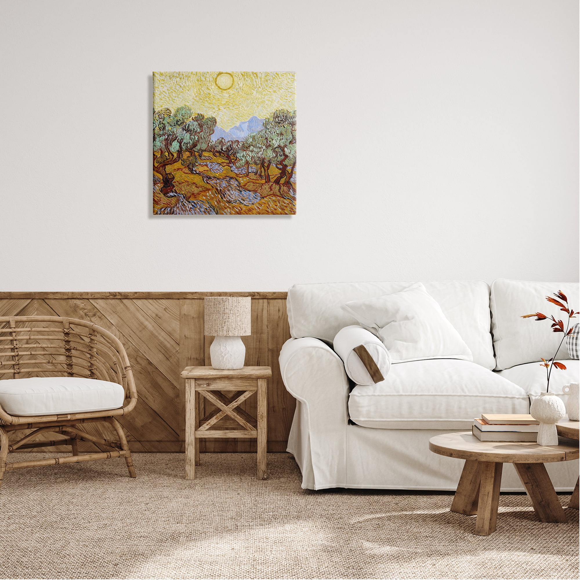 Stupell Industries Olijfbomen Olive Branches Vincent van Gogh Classic Painting Painting Gallery Wrapped Canvas Print Wall Art, Design by one1000paintings