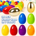 thumbnail image 2 of Huevos de Pascua V-Opitos, grandes, rellenables, de plástico, 9 cm, 38 unidades, 7 colores, 2 of 7