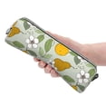 thumbnail image 4 of XMXT Leather Pencil Case, Vintage Yellow Pear Large Capacity Pencil Pouch for Student Teens Women, 4 of 9