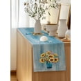thumbnail image 5 of Table Runner 120 Inches Long for Kitchen Dining, Yellow Sunflowers Dresser Scarf Farmhouse, Dining Table Decorations for Wedding/Parties, Spring Botanical Floral Vases Painting 13 x 120 In, 5 of 8