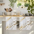 thumbnail image 4 of White Gold Modern Kitchen Towels Set of 4, Abstract Vintage Marble Geometric Absorbent Dish Towels for Kitchen, Microfiber Hand Towel, Quick Drying Tea Towel for Cleaning Decorative Dishcloths, 4 of 7