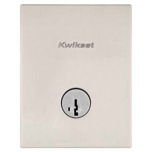 Kwikset 258Rct-S San Clemente Rectangular Single Cylinder Keyed Entry Deadbolt - Nickel