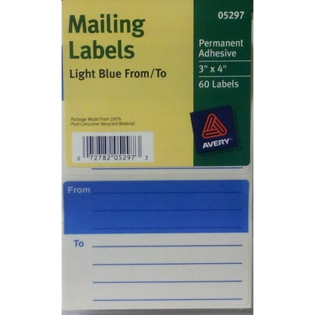 avery from to light blue mailing labels w guide lines 3 x 4