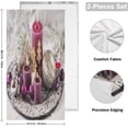 thumbnail image 2 of Dreamtimes Candle Xmas Bauble Hand Towels 2 PCS, Purple Christmas Decoration Kitchen Towel Ultra Soft and Highly Absorbent,Decorative Fingertip Face Towel for Bathroom Hotel, 28.3"x 14.4", 2 of 6