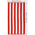 thumbnail image 2 of [4 Pack Cabana Stripe Beach Towel, (30 x 60 Inches) Oversized 100% Ring Spun Cotton Pool Towels, Highly Absorbent Quick Dry Bath Towels for Bathroom, and Swim Towel (Red), 2 of 16