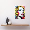 thumbnail image 2 of Pop Art Blonde Woman Face Halftone Comic Book Style Retro Glam Fashion Colourful Unframed Wall Art Print Poster Home Decor Premium, 2 of 3