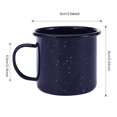 thumbnail image 3 of Clearance Glass&Bottle under $6 2 Travel Camping Mug Black Enamel Metal Cup Drinking Coffee Bear Tea Hiking 16oz, 3 of 5