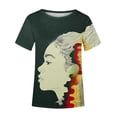 thumbnail image 4 of Yhmxh T-shirts pour Femmes Imprimés Fête de l'Indépendance Manches Courtes Col Rond Hauts d'Été pour Femmes T-shirts d'Été sous-Vêtements T-shirts pour Femmes, 4 of 5