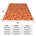 thumbnail image 3 of Honeii Pizza Print Fleece Blanket - Throw Blanket for Bed, Sofa, Couch, Camping, and Travel , Microplush Ultra Soft Warm Blanket-40"x30", 3 of 7
