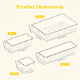 thumbnail image 4 of Norcho 25 PCS Clear Plastic Drawer Organizer Set, Desk Dividers Trays, Storage Bins for Makeup Jewelry Gadgets, Bedroom Bathroom Office, 4 of 6