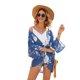 thumbnail image 4 of Cárdigan Kimono estampado floral para mujer Frente abierto 3/4 mangas Suelto Vintage Bohemian H MABOTO Encubrimientos, 4 of 7