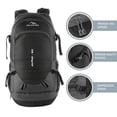 thumbnail image 2 of TRAWOC 50 Ltr Travel Backpack Water Resistant Daypack Bag for Cycling Trekking Hiking Camping, Grey, 2 of 5