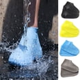 thumbnail image 4 of Durable Wear-Resistant Outdoor Accessories Non-Slip Silicone Overshoes Rain Boots Sleeve Waterproof Shoes Protectors Rainproof Shoe Cover BLACK L, 4 of 7