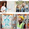 thumbnail image 5 of FMSHPON Ocean Colors Shells Turtle Clipboard Hardboard Wood Nursing Clip Board and Pull for Standard A4 Letter 13x9 inches, 5 of 5