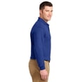 thumbnail image 3 of Port Authority Adult Male Men Plain Long Sleeves Polo Royal X-Large Tall, 3 of 4