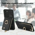 thumbnail image 5 of Nalacover Case for Samsung Galaxy S21+ Wallet Case with Card Holder & Zipper Pocket, 360° Rotation Ring Kickstand Premium PU Leather Cover, Shockproof Magnetic Button Flip Stand Phone Case,Black, 5 of 9