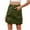 Army Green, variant on Jean Skirts for Women Elastic Waist Mini Cargo Skirt Summer Casual Button Denim Skirts with Pockets
