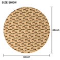 thumbnail image 6 of Beige Buffalo Pattern Round Tablecloth 60"x60",Wrinkle Wipeable Table Cloth for Kitchen Dining Room Picnic Patio Party, 6 of 6