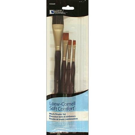 Loew-Cornell Soft Comfort Wash/Shade Brush Set 4/Pkg