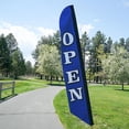 thumbnail image 3 of In the Breeze 4548 — 8' Heavy Duty Open Navy Double Sided Feather Banner — Flag for Businesses and Events, 3 of 3