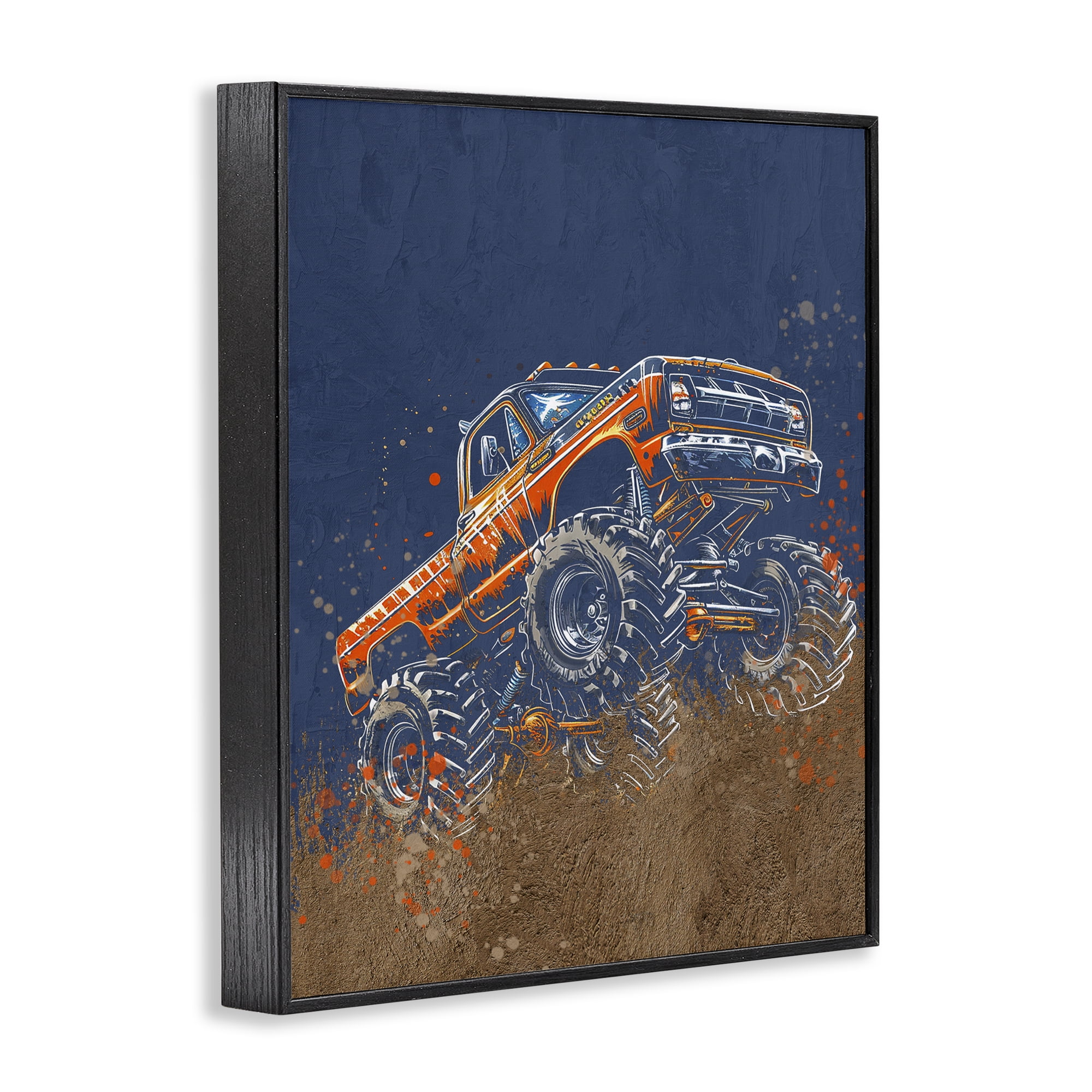 My Jam Monster Truck Black Framed Giclee Art, design by Kim Allen