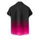 thumbnail image 4 of Mens Casual de Manga Corta Botón Abajo Camisas Gira Cuello Gradación Blusa de Impresión, Suelto Ajuste Poliéster Camisa de Verano, Lavado a Mano Casual, 4 of 6