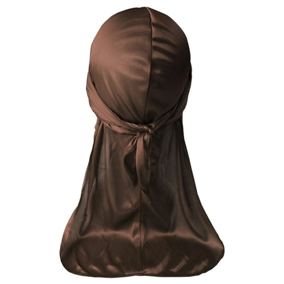 BIBABLYKE Long Tail Head Wrap Durag Hat for Men Comfortable Quick Drying Silky Pirate Hat for Braid Dreadlocks Management Wear