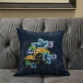 thumbnail image 5 of Amrita Sen Designs  26 x 26 in. Flamingo with Flower Broadcloth Indoor & Outdoor Blown & Closed Pillow - Blue & Yellow, 5 of 5