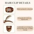thumbnail image 5 of 4-piece/set women's fashionable oval hair clip, newly designed leopard print glossy curved flat hair clip, acrylic flat hair accessory, 5 of 11