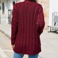 thumbnail image 3 of Fashion Open Front Casual Knit Cardigans Loose Slouchy Oversized Wrap Chunky Sweaters Coat, 3 of 5