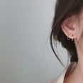 thumbnail image 4 of Zzbeans Double Hoop Earrings, No Second Piercing Needed Spiral Cartilage Earrings, Small Gold Hoops for Women Double Piercing Look Gifts, Silver, 4 of 5