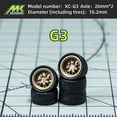 thumbnail image 3 of 1/64 Diecast wheels 1/64 Scale Car Wheels And Tires Compatible with HotWheels Model JDM Tomica MiniGT - Modified Part R4 10.2mm, 3 of 6
