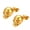 Gold, variant on Gothic Skull Head Stud Earrings For Men Women Stainless Steel Pierced Halloween-Black
