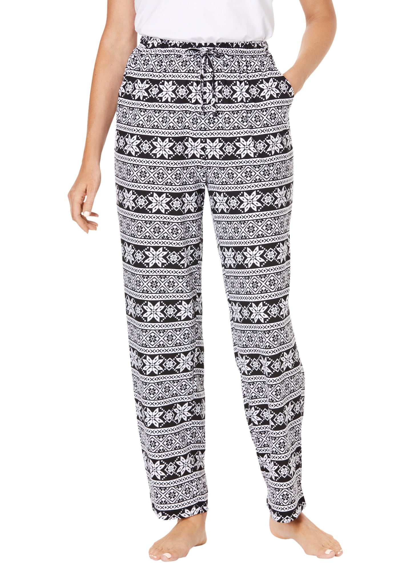 Dreams & Co. Women's Plus Size Knit Sleep Pant Pajama Bottoms