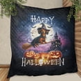 thumbnail image 3 of Happy Halloween Dachshund Witch Pumpkins Bats Quilt Blanket Wiener Dog Lover Gifts Idea Cozy Comforter Throw Blanket - 13012, 3 of 5