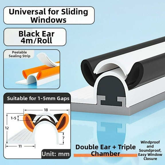 Thermal Insulation Window Strip 4M With Noise Reduction Three Cavity Design