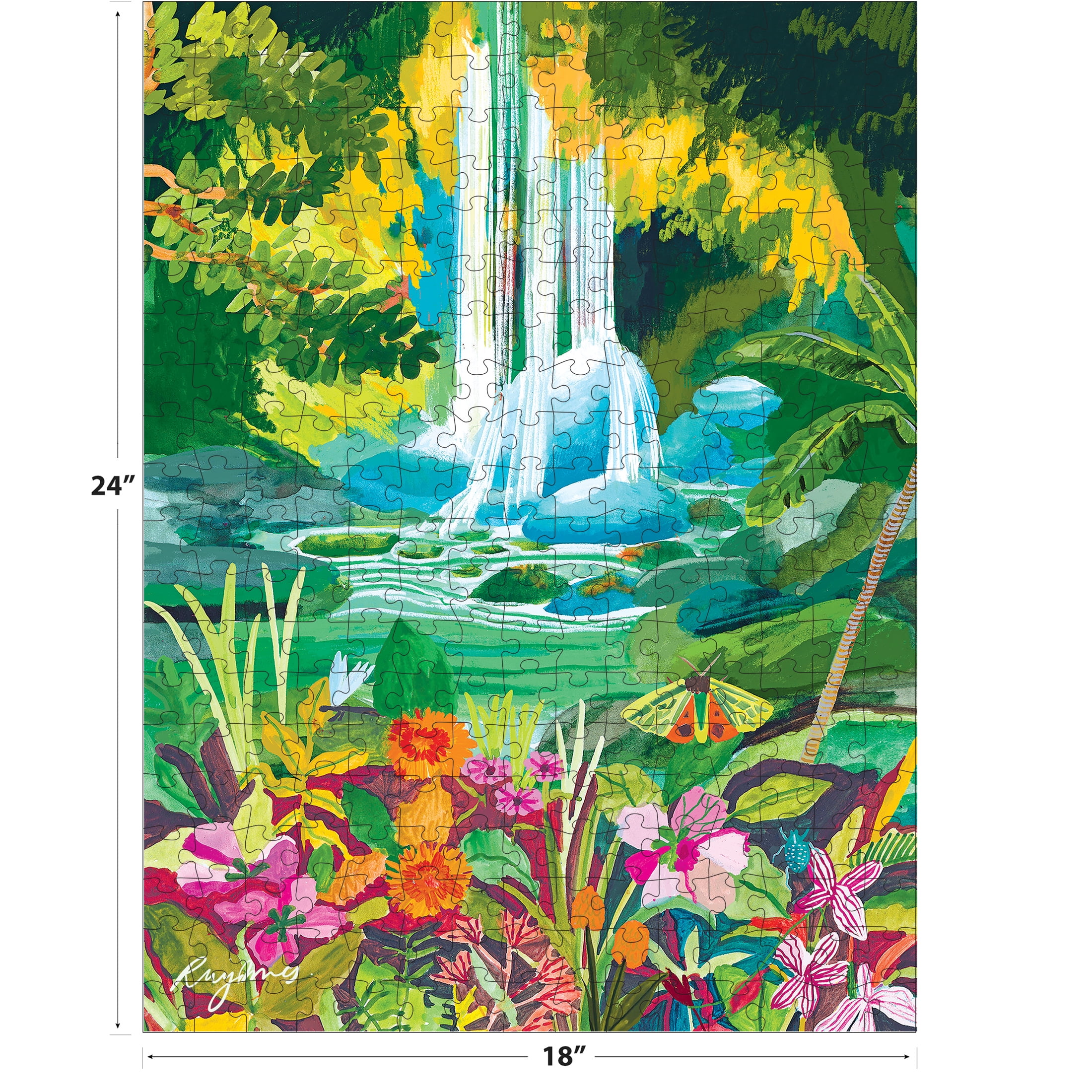 RoseArt - Modern Illustrations 300-Piece - Chasing Waterfalls- Adult Interlocking Puzzle