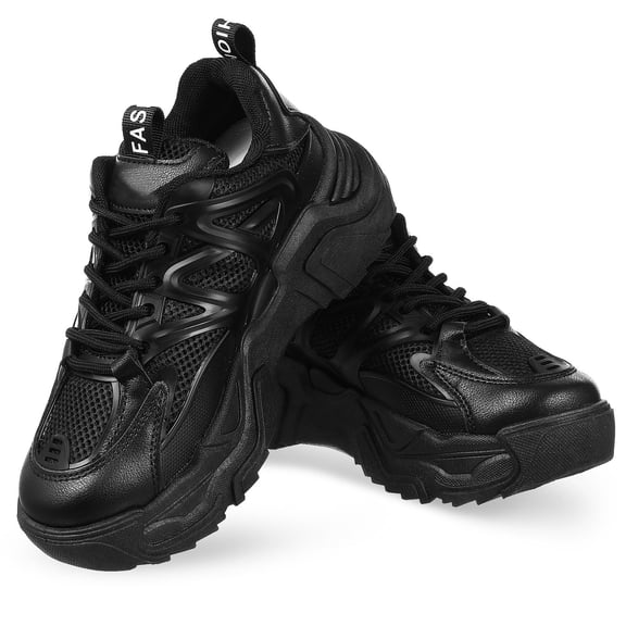 LOLIPPYY 1 Pair Sneakers For Women Fashionable Versatile Black Non-slip Soles