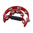 thumbnail image 1 of Amdohai Double Row Handheld Tambourine Metal Jingles Hand Held Plastic, 1 of 8