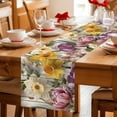 thumbnail image 5 of Spring Floral Table Runner 70 Inches, Farmhouse Flowers Watercolor Botanical Elegant Bed Runner Dresser Scarves Tabletop for Indoor Outdoor Parties/Ceremony/Banquet, 13" x 70", 5 of 8