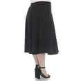 thumbnail image 3 of White Mark Women's Plus 'Tasmin' Flare Midi Skirts, 3 of 5