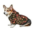 thumbnail image 7 of Fotbe Rose Flowers Print Small Dog Sweater Hoodies Pet Grey Hooded Soft Fleece Sweatshirts with Pocket Fall Winter Puppy Cat Sweaters Warm Clothes-XX-Large, 7 of 7