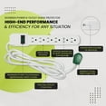 thumbnail image 5 of GoGreen Power 16106MS 6-Outlet Surge Protector, 6' Cord, White, 5 of 8