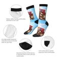 thumbnail image 6 of Goofa Trip to London Printed Men's Crew Socks, Soft Durable Breathable Moisture-Wicking with Odor Control Cotton socks, 6 of 9