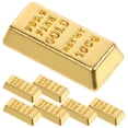 thumbnail image 1 of 10pcs Doll House Gold Bars Model Mini Golden Brick Miniature Layout Gold Bars Size S Hollow, 1 of 1