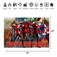 thumbnail image 2 of Iron Man Happy Birthday Anime Cartoon Theme Backdrops Banner Birthday Party Decor Supplies(5x3ft), 2 of 5