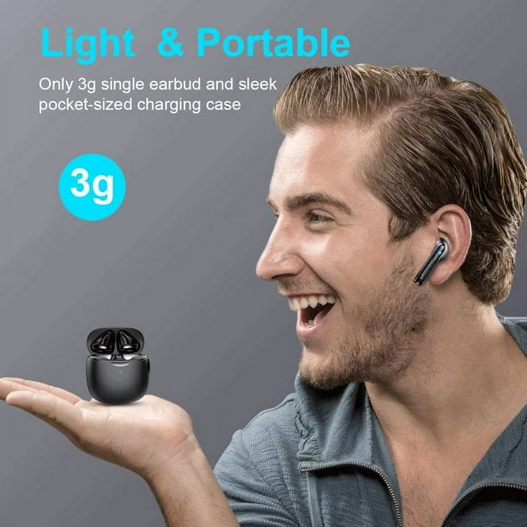 Bluetooth 5.3 Headphones with Noise Cancelling Mic Bluetooth Earbuds Stereo Bass I PX7 Waterproof Sports Headphones USB C Charging Earbuds for
