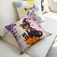 thumbnail image 5 of Halloween Cats Witch Costumes Linen toss pillowcase decoration pillowcase gifting preferred 24x24 inch cushion cover 4 sets sofa pillowcase sofa bedroom living room car, 5 of 8
