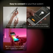 Philips Hue White and Color Ambiance E12 Bulb, White, 60 Watts