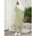 thumbnail image 6 of IDOPIP Muslim Abaya Dress for Women Long Sleeve Maxi Modest Dresses Middle East Islamic Arabian Robe, 6 of 8